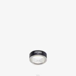 Fendi hombres anillo de metal 2LH8E2706 joyas plata