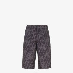 Fendi hombres bermudas de nailon 2LH8E2117 vestir negro