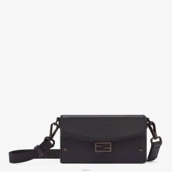 Fendi hombres bolsa de cuero para teléfono 2LH8E2584 accesorios negro