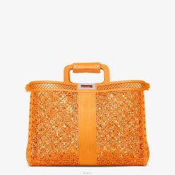 Fendi hombres bolsa de plastico reciclado 2LH8E1866 accesorios naranja