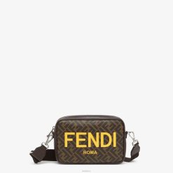 Fendi hombres bolsa de tela ff 2LH8E1856 accesorios marrón