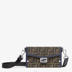 Fendi hombres bolsa de tela para teléfono 2LH8E2585 accesorios marrón