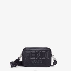Fendi hombres bolso de cuero con estampado ff 2LH8E1811 accesorios negro