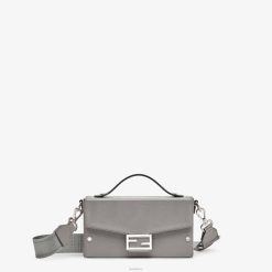 Fendi hombres bolso de cuero de paloma 2LH8E1814 accesorios gris