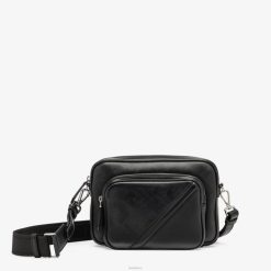 Fendi hombres bolso de cuero para cámara Shadow Diagonal Duo 2LH8E1799 accesorios negro