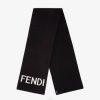 Fendi hombres bufanda de lana 2LH8E2453 accesorios negro