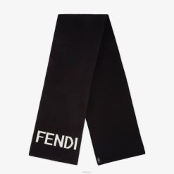 Fendi hombres bufanda de lana 2LH8E2453 accesorios negro