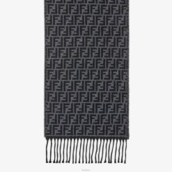 Fendi hombres bufanda de lana 2LH8E2531 accesorios negro