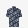 Fendi hombres camisa de seda 2LH8E1912 vestir multicolor