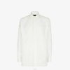 Fendi hombres camisa de seda 2LH8E2087 vestir blanco