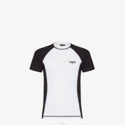 Fendi hombres Camiseta de algodón 2LH8E2109 vestir blanco
