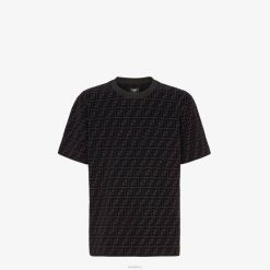 Fendi hombres camiseta de piqué 2LH8E1988 vestir negro