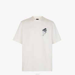 Fendi hombres camiseta de punto 2LH8E1956 vestir blanco