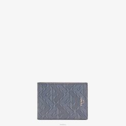 Fendi hombres cartera plegable de cuero con diseño de dólar estadounidense 2LH8E2606 accesorios multicolor