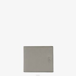 Fendi hombres cartera plegable de piel color paloma 2LH8E2581 accesorios gris