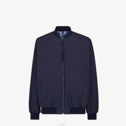 Fendi hombres chaqueta bomber de nailon 2LH8E2018 vestir azul