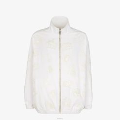 Fendi hombres chaqueta de algodón 2LH8E1939 vestir blanco