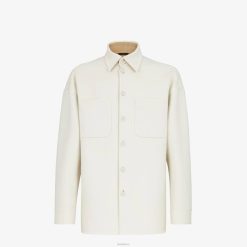 Fendi hombres chaqueta de cachemira 2LH8E2116 vestir blanco