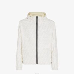 Fendi hombres chaqueta de nailon 2LH8E2203 vestir blanco
