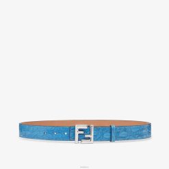 Fendi hombres cinturón de caimán 2LH8E2437 accesorios azul claro