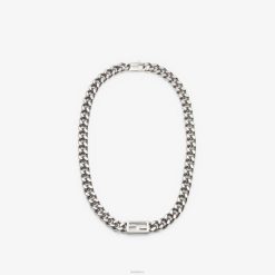 Fendi hombres collar baguette 2LH8E2720 joyas plata
