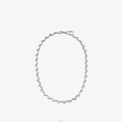 Fendi hombres collar de metal 2LH8E2738 joyas plata