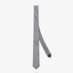 Fendi hombres corbata de seda 2LH8E2365 accesorios gris