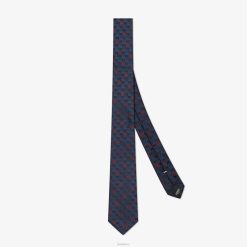 Fendi hombres corbata de seda 2LH8E2559 accesorios azul