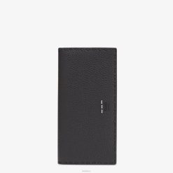 Fendi hombres cuero romano continental 2LH8E2683 accesorios negro