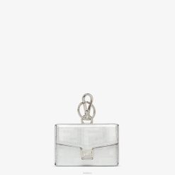 Fendi hombres dije de cuero laminado 2LH8E2344 accesorios plata