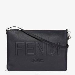 Fendi hombres estuche de cuero para PC exclusivo 2LH8E1878 accesorios negro