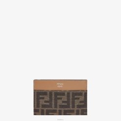 Fendi hombres funda de tela para llaves 2LH8E2400 accesorios marrón