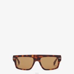 Fendi hombres gafas de sol de acetato habana 2LH8E2440 accesorios moda