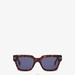 Fendi hombres gafas de sol de acetato habana 2LH8E2460 accesorios marrón
