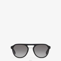 Fendi hombres gafas de sol diagonales 2LH8E2535 accesorios negro