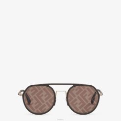 Fendi hombres gafas de sol ligeras 2LH8E2478 accesorios marrón