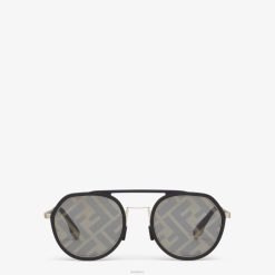 Fendi hombres gafas de sol ligeras 2LH8E2508 accesorios negro
