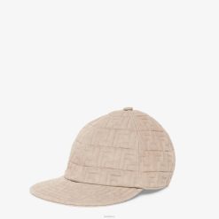 Fendi hombres gorra de béisbol de algodón 2LH8E2370 accesorios beige
