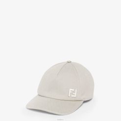 Fendi hombres gorra de béisbol de algodón con paloma 2LH8E2323 accesorios gris