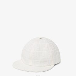 Fendi hombres gorra de béisbol de algodón ff 2LH8E2412 accesorios blanco