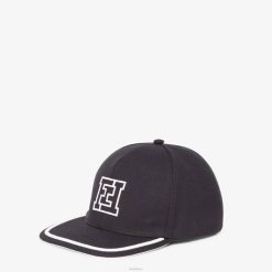 Fendi hombres gorra de béisbol de lona 2LH8E2558 accesorios negro