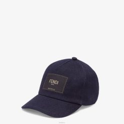 Fendi hombres gorra de béisbol de mezclilla 2LH8E2510 accesorios azul