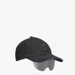 Fendi hombres gorra de béisbol del desfile de moda con gafas de sol 2LH8E2534 accesorios negro