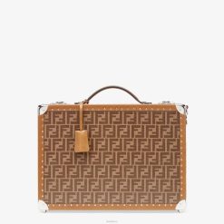 Fendi hombres maleta de tela 2LH8E1894 accesorios marrón