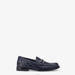 Fendi hombres mocasines de piel de caimán 2LH8E2267 zapatos azul