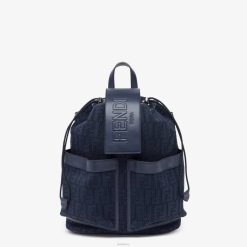 Fendi hombres mochila de punto ff 2LH8E1849 accesorios azul