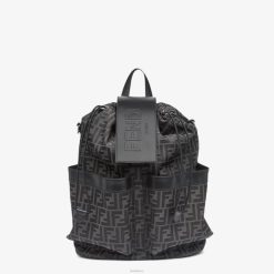 Fendi hombres mochila de tela ff 2LH8E1861 accesorios negro