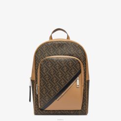 Fendi hombres mochila de tela ff 2LH8E1879 accesorios marrón
