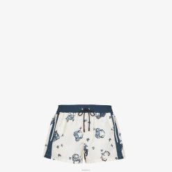 Fendi hombres pantalones cortos de nailon 2LH8E1955 vestir multicolor