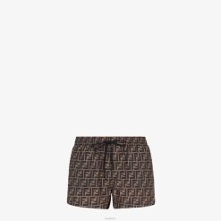 Fendi hombres pantalones cortos de tela 2LH8E1971 vestir marrón